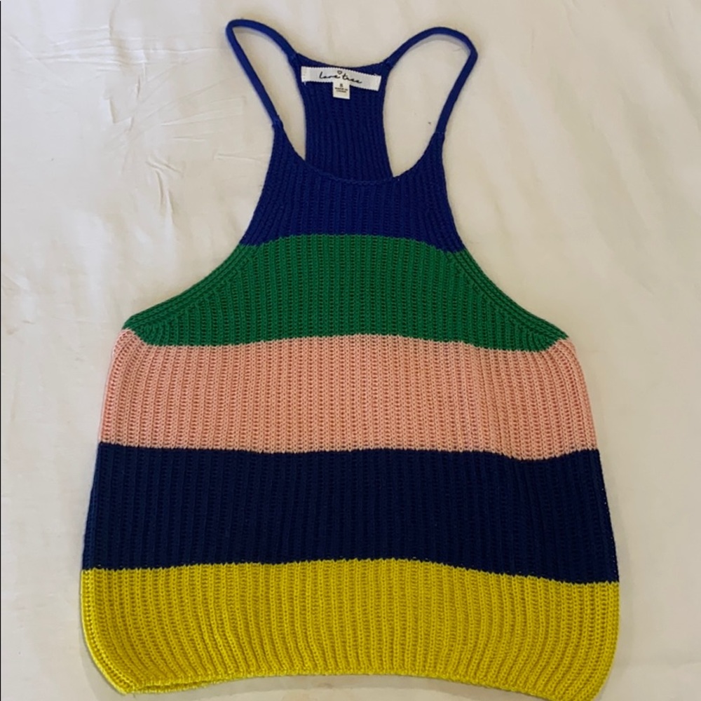 Multi color knit tank top